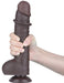 Gode avec Bourses Sliding Skin 18 x 4.7cm Noir