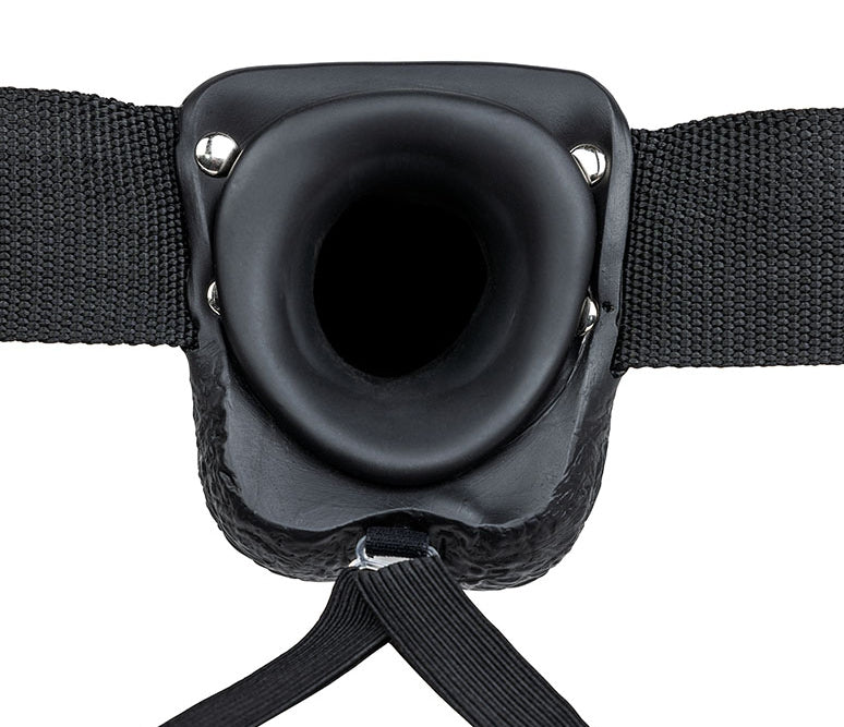 Gode ceinture creux Hollow Strap On RealRock 18 x 4.5cm Noir