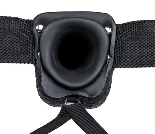 Gode ceinture creux Hollow Strap On RealRock 18 x 4.5cm Noir