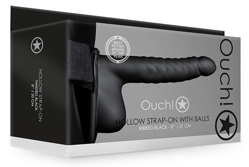 Gode ceinture creux Hollow Strap Ribbed 16 x 4cm