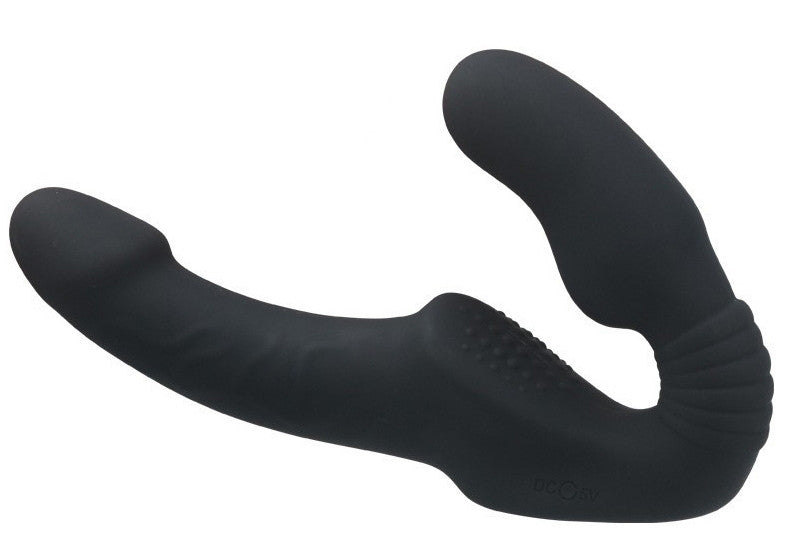 Gode Ceinture sans harnais vibrant Broken 12 x 3.5cm Noir