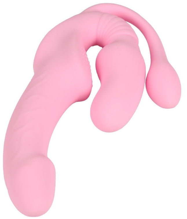 Gode Ceinture sans harnais vibrant Tripleasure 12 x 3.5cm
