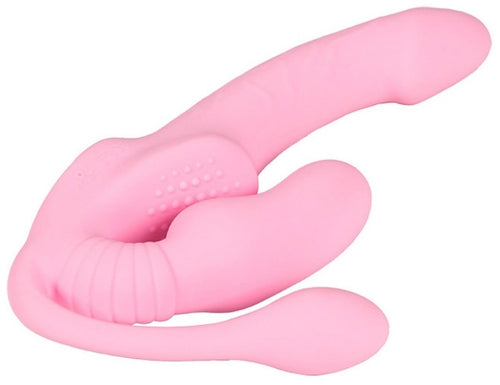 Gode Ceinture sans harnais vibrant Tripleasure 12 x 3.5cm