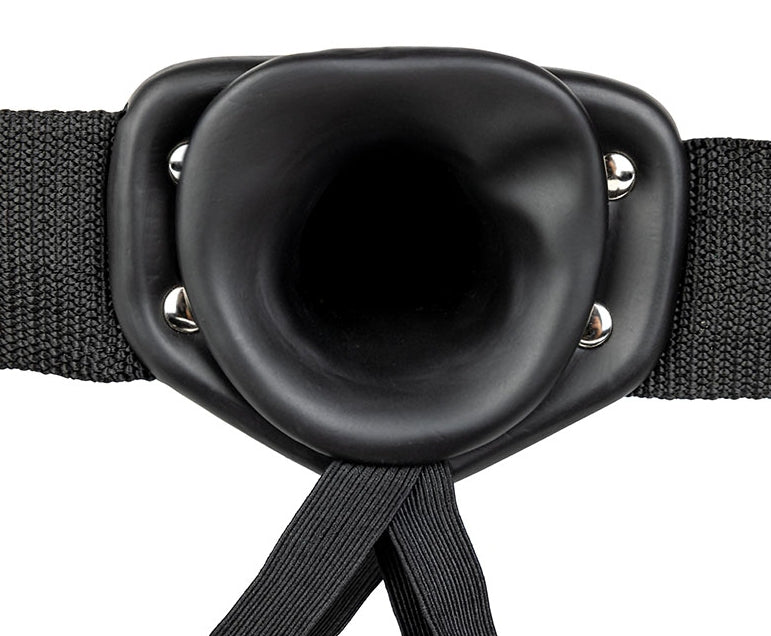 Gode ceinture vibrant Hollow Vibe RealRock 20 x 4.5cm Noir