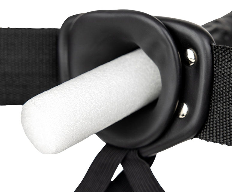 Gode ceinture vibrant Hollow Vibe RealRock 20 x 4.5cm Noir