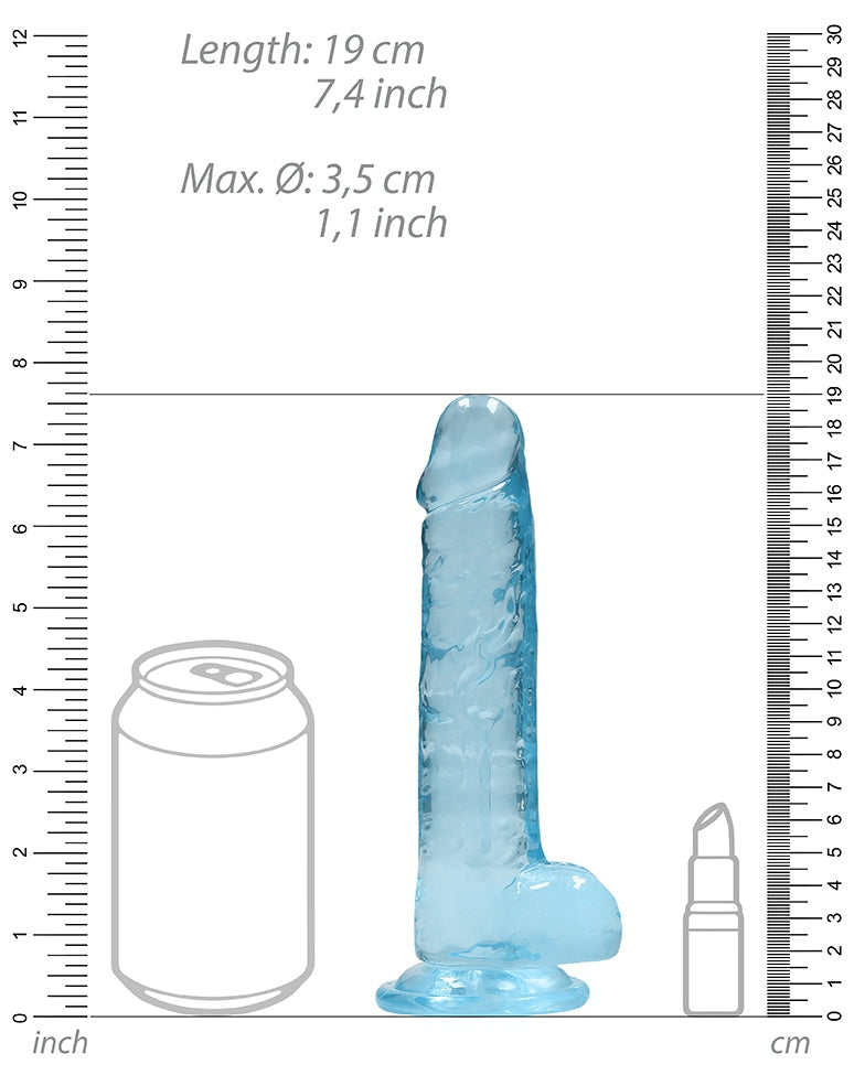Gode Crystal Clear Bleu 14 x 3.5cm