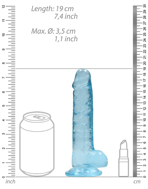 Gode Crystal Clear Bleu 14 x 3.5cm