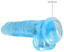 Gode Crystal Clear Bleu 16 x 4cm