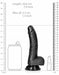 Gode Curved Kurt 15 x 3.7cm Noir