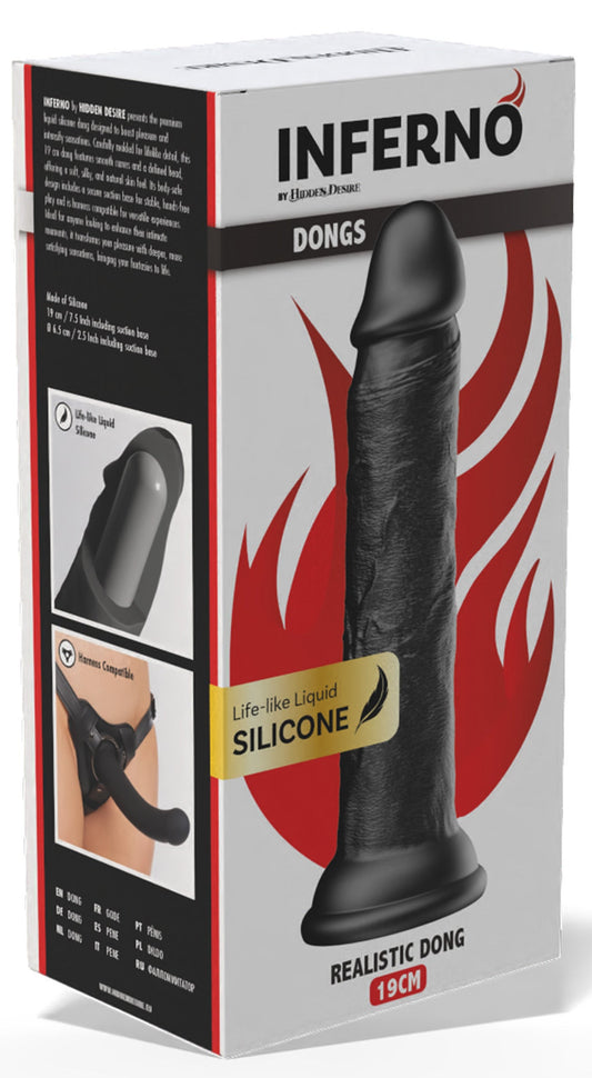 Gode Dickdong Noir M 17 x 3.7cm