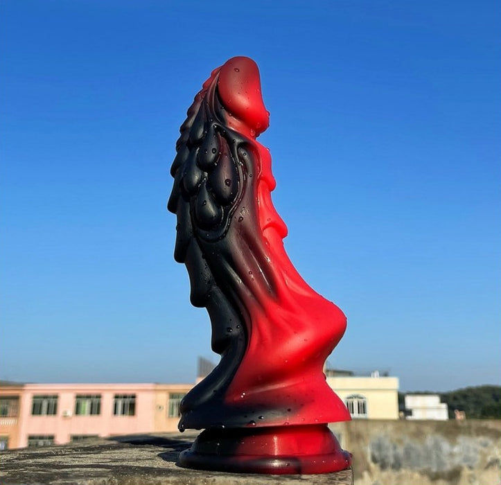 Gode Dragon ZOMAY 18 x 6cm Noir-Rouge