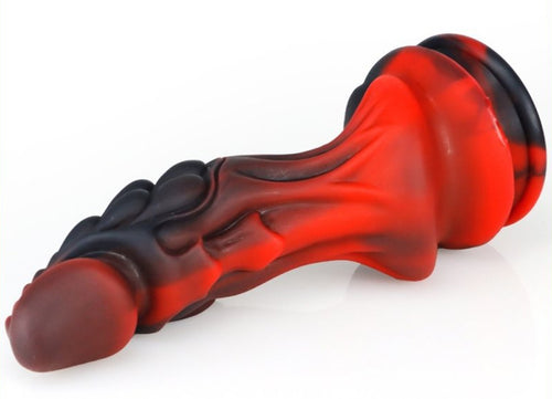 Gode Dragon ZOMAY 18 x 6cm Noir-Rouge