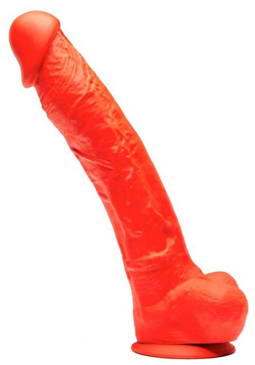 Gode en silicone Stretch N6 - 26 x 5.8cm Rouge