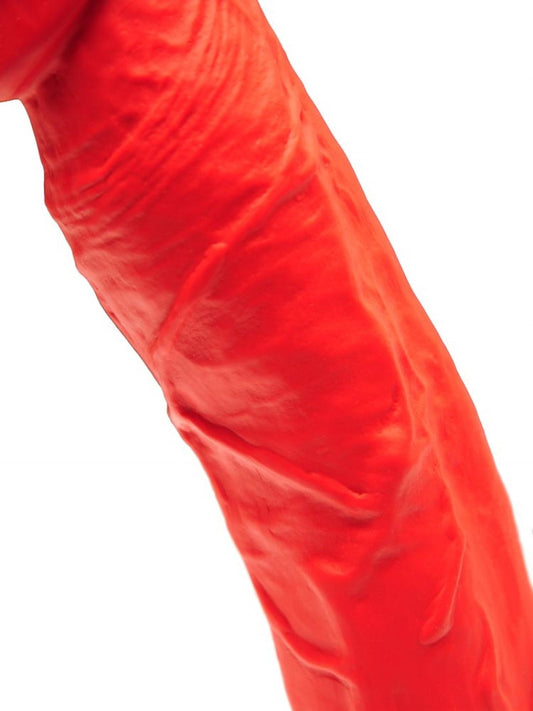 Gode en silicone Stretch N7 - 32 x 7cm Rouge