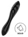 Gode en verre Dazzling Crystal 1 - 18 x 3.6cm Noir