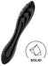 Gode en verre Dazzling Crystal 1 - 18 x 3.6cm Noir