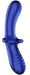 Gode en verre Double Crystal 18.5 x 3.5cm Bleu