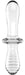 Gode en verre Double Crystal 18.5 x 3.5cm Transparent