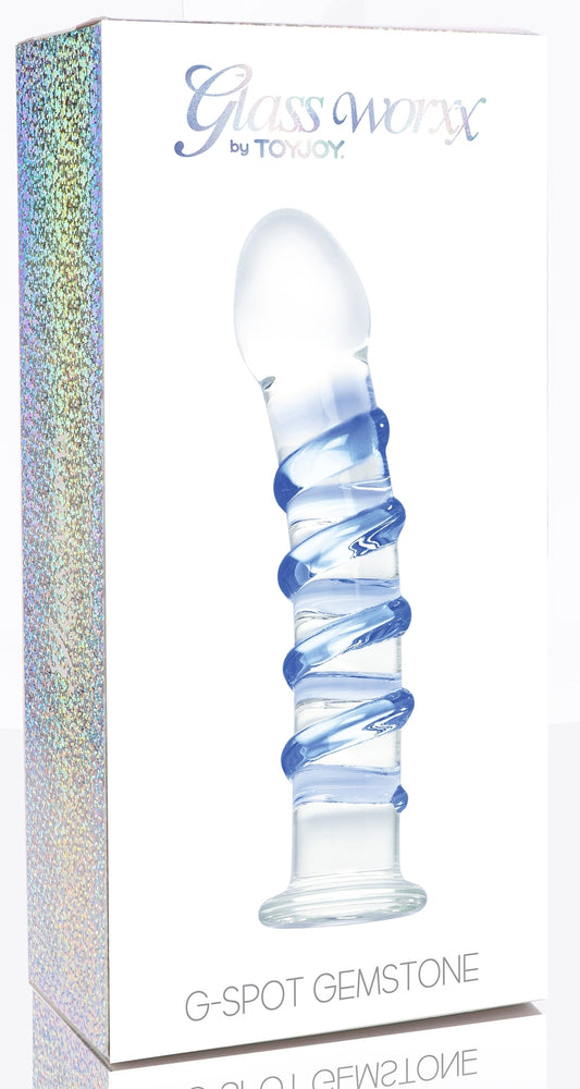 Gode en verre G-Spot Gemstone 17 x 3.7cm