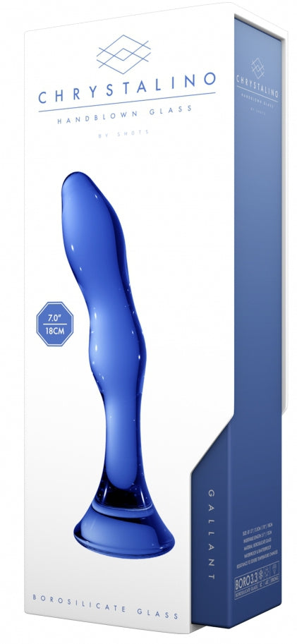 Gode en verre Gallant Bleu 16 x 3.4cm