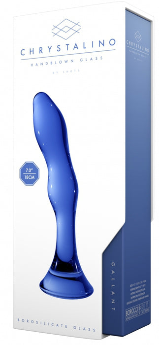 Gode en verre Gallant Bleu 16 x 3.4cm