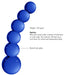 Gode en verre Planets Bleu 18 x 4.3 cm
