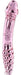 Gode en verre Rhinestone Scepter 23 x 3.6cm Rose