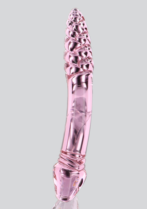 Gode en verre Rhinestone Scepter 23 x 3.6cm Rose