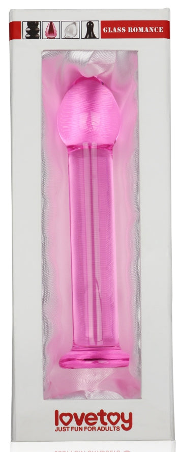 Gode en verre Romande Right 15 x 3.3cm Rose