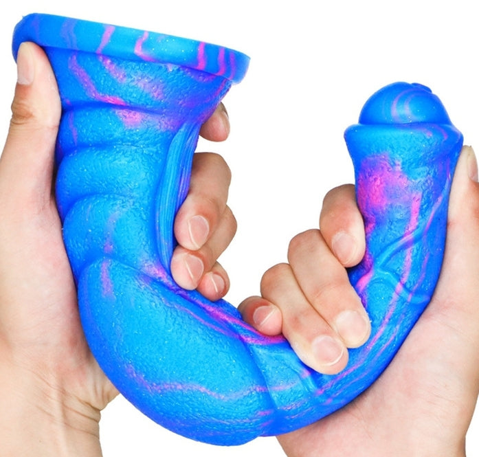 Gode Fantasy DOG LONG 26 x 6cm Bleu-Rose