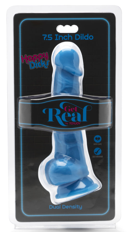 Gode Happy Dick 14 x 3.8 cm Bleu