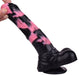 Gode Horse Hurulf M 24.5 x 6.5cm Noir-Rose