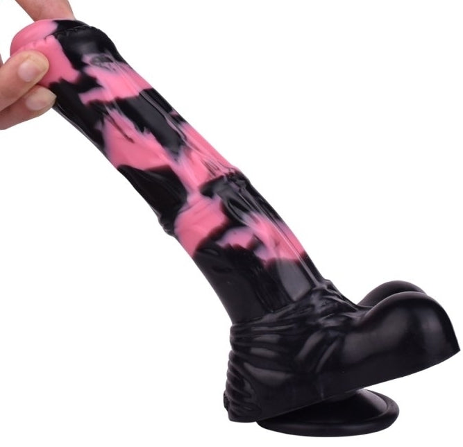 Gode Horse Hurulf S 18 x 4.7cm Noir-Rose