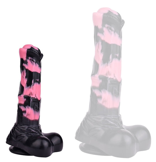 Gode Horse Hurulf S 18 x 4.7cm Noir-Rose
