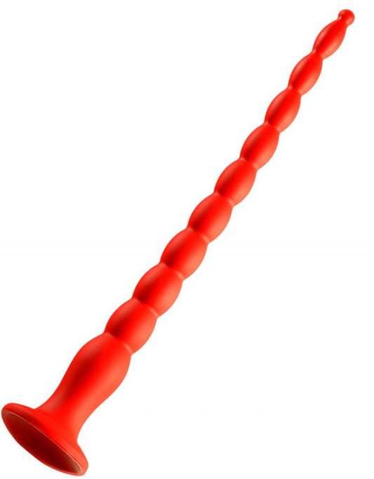 Gode long Stretch Worm N2 - 40 x 4cm Rouge