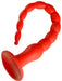 Gode long Stretch Worm N4 - 50 x 5.2cm Rouge