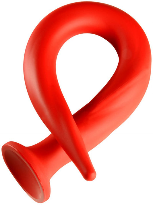 Gode long Stretch Worm N5 - 64 x 5.2cm Rouge