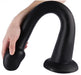 Gode long Whale Dildo M 35 x 5.5cm - Pointe 4.6cm Noir