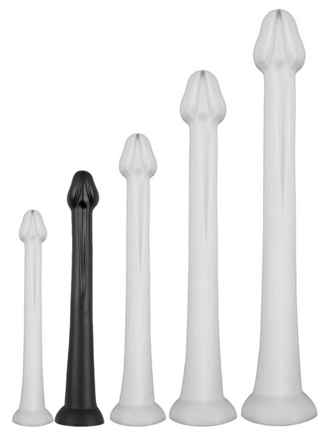 Gode long Whale Dildo M 35 x 5.5cm - Pointe 4.6cm Noir
