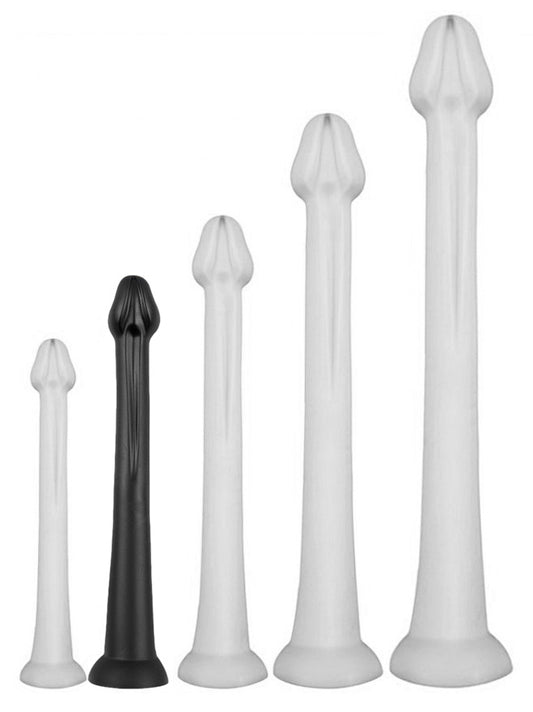 Gode long Whale Dildo M 35 x 5.5cm - Pointe 4.6cm Noir