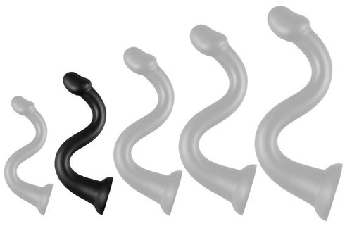 Gode long Whale Dildo M 35 x 5.5cm - Pointe 4.6cm Noir