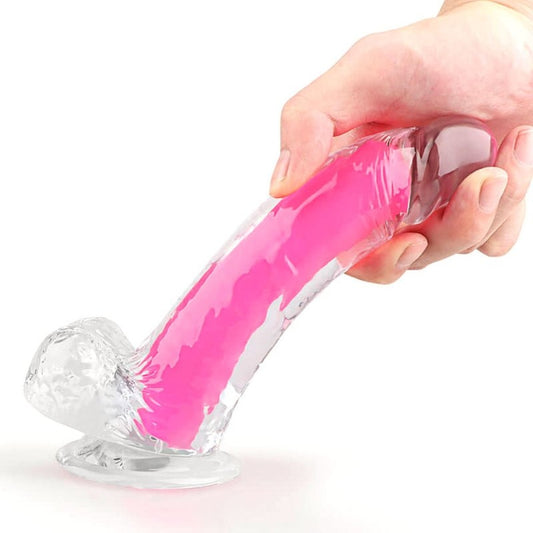 Gode phosphorescent Color Glow 15 x 4.5cm Rose