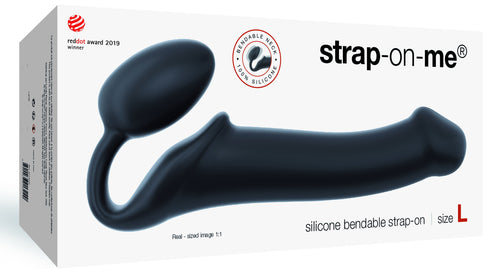 Gode Plug STRAP-ON-ME Bendable L 16 x 3.7 cm Noir