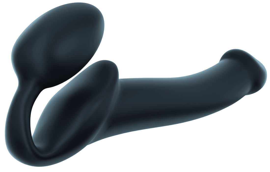 Gode plug STRAP-ON-ME Bendable M 16 x 4 cm Noir