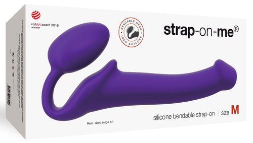 Gode plug STRAP-ON-ME Bendable M 16 x 4 cm Violet