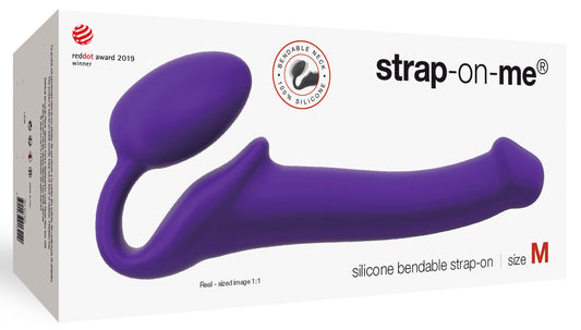 Gode plug STRAP-ON-ME Bendable M 16 x 4 cm Violet