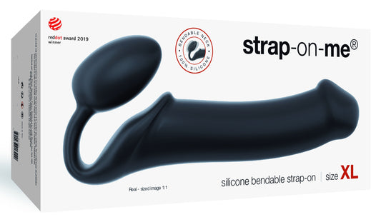 Gode Plug STRAP-ON-ME Bendable XL 16 x 4.5 cm Noir