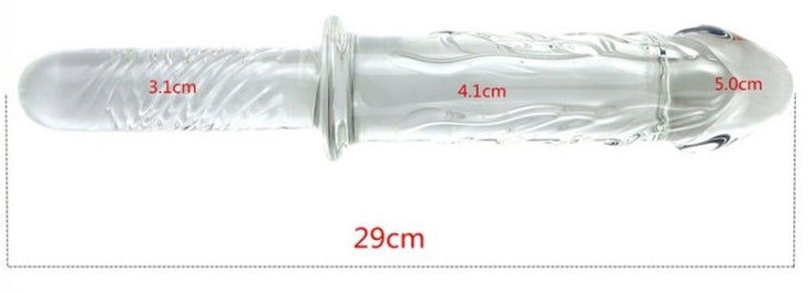 Gode Poignée en verre Ice King 16.5 x 5.2cm