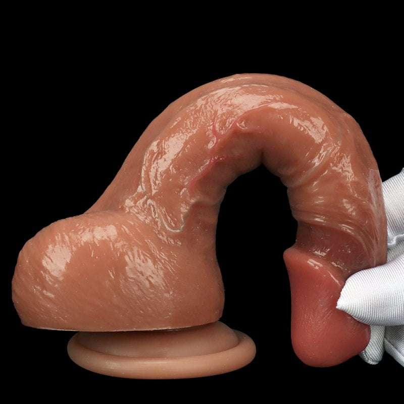 Gode Realdick 14 x 4cm Marron