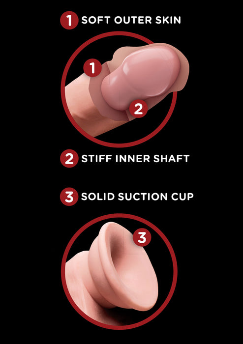 Gode réaliste 3D Cock Swinging Balls 19 x 5.2 cm